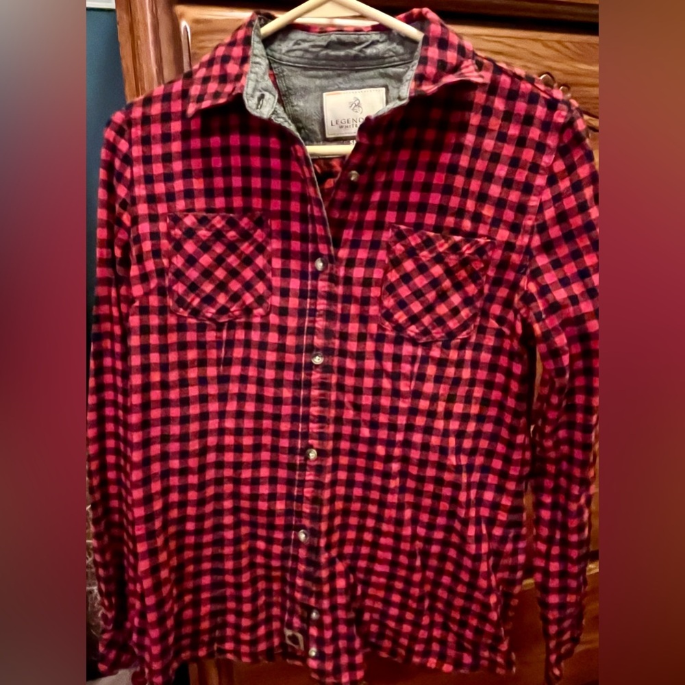 Legendary Whitetails Red and Black Plaid Shirt
